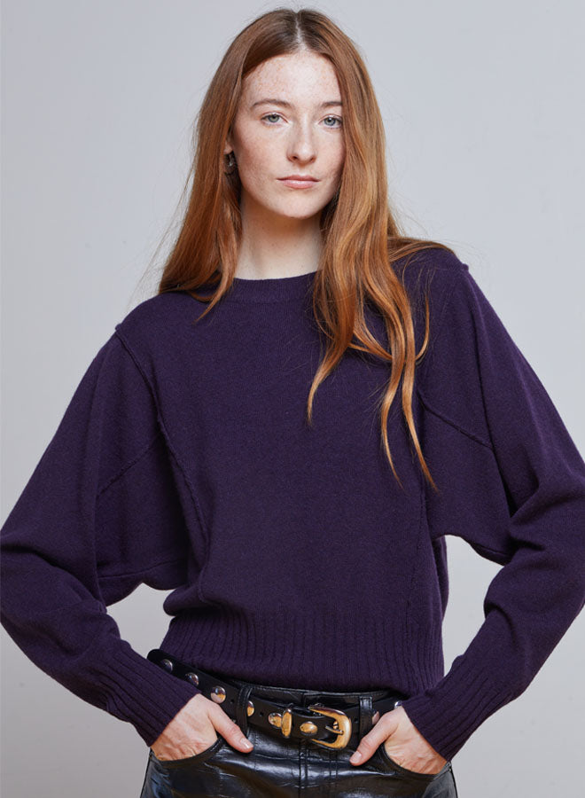 Dolman Crew W/ Reversed Seam Detail