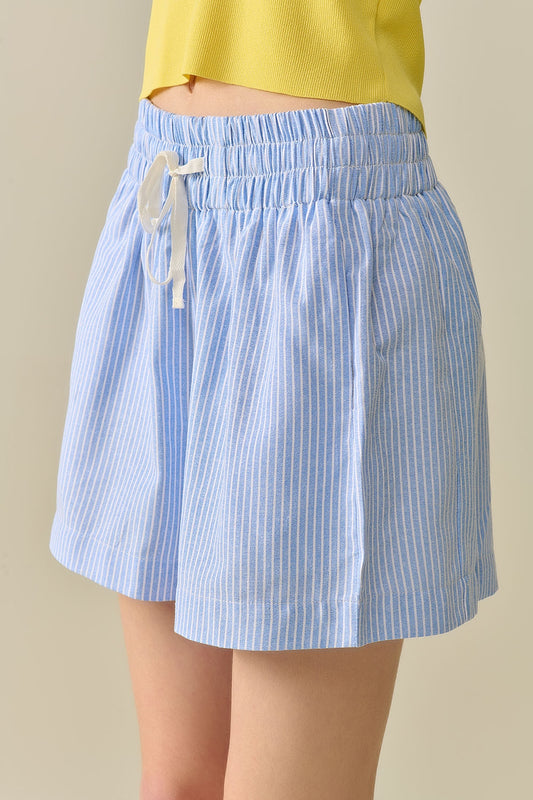 Striped Short w/ String Waistband