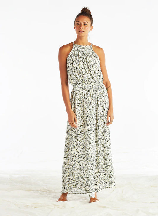 Smocked Halter Maxi Dress