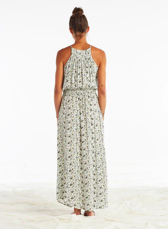 Smocked Halter Maxi Dress