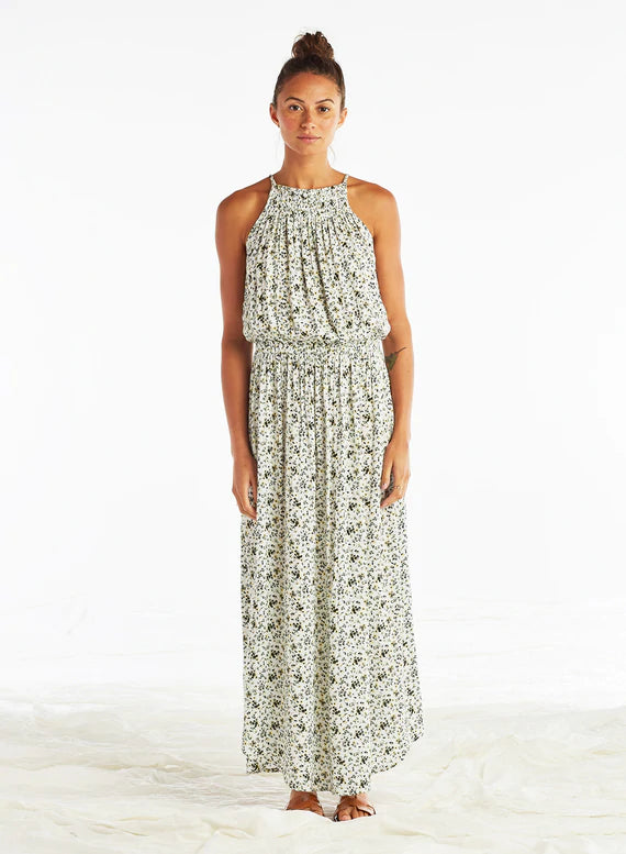 Smocked Halter Maxi Dress