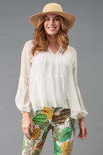 Load image into Gallery viewer, Chiffon Sheer Tier Top
