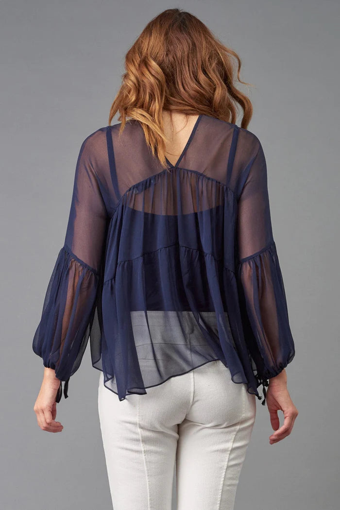 Chiffon Sheer Tier Top