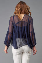 Load image into Gallery viewer, Chiffon Sheer Tier Top
