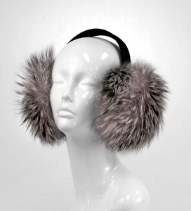 Fox Fur Earmuff w/ Velvet Frame