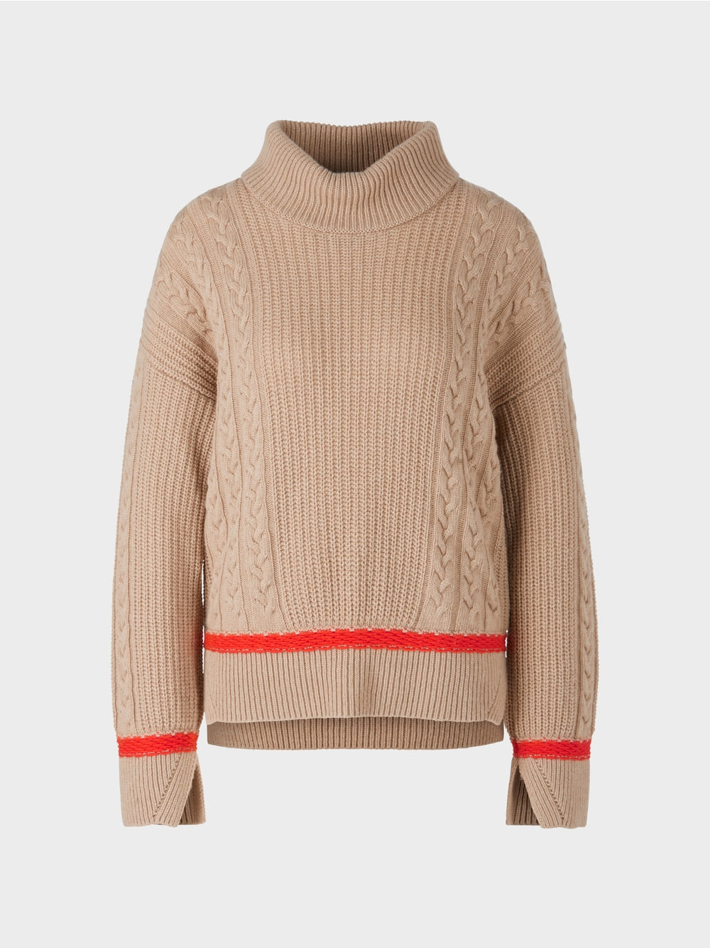 Turtleneck Sweater w Orange Detail
