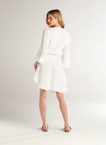 Wide Sleeve Gauze Dress