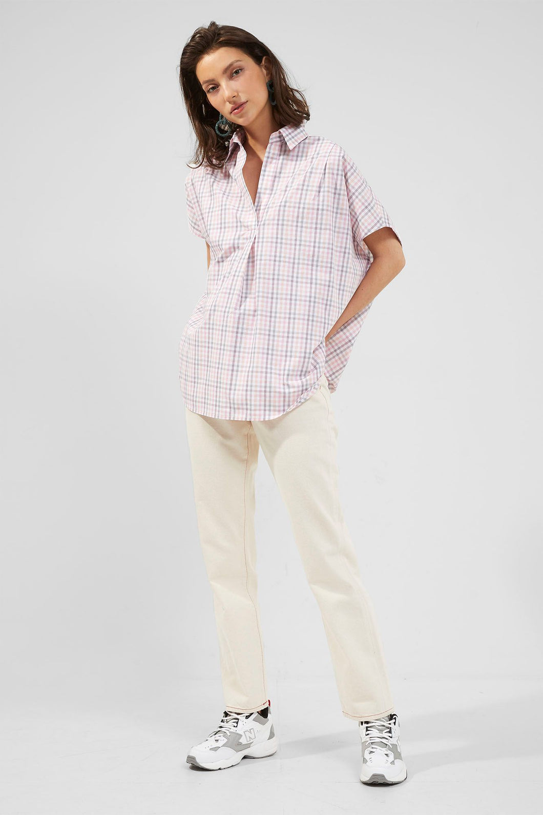 Yaki Check Sleeveless Shirt
