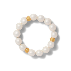 Medium Pebble Pearl Stretch Bracelet