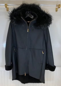 Merino Shearling Coat w Fox Fur