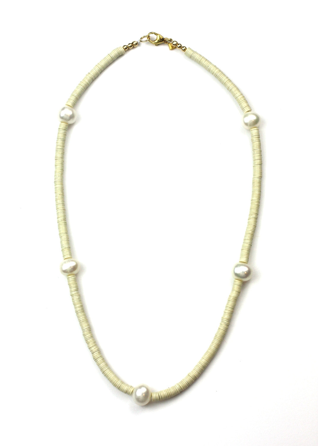 4mm Bone & Pearl Necklace