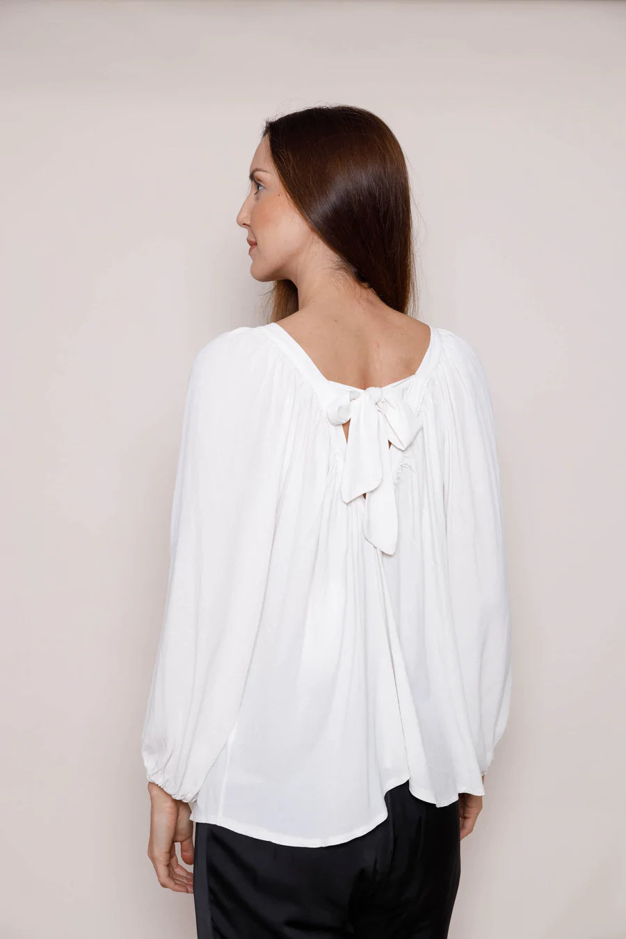 Boho Blouse w Back Bow