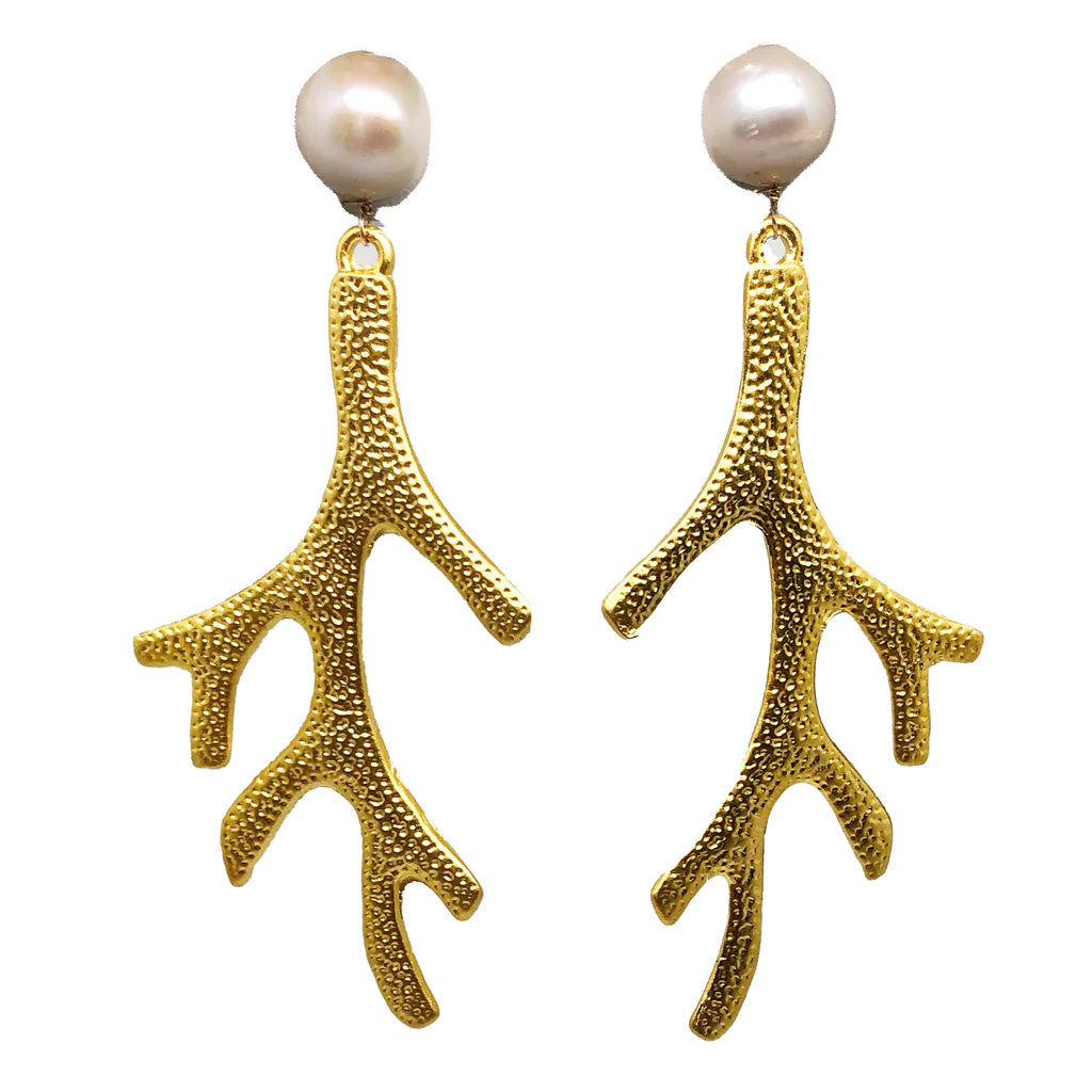 Prancing Coral Earrings