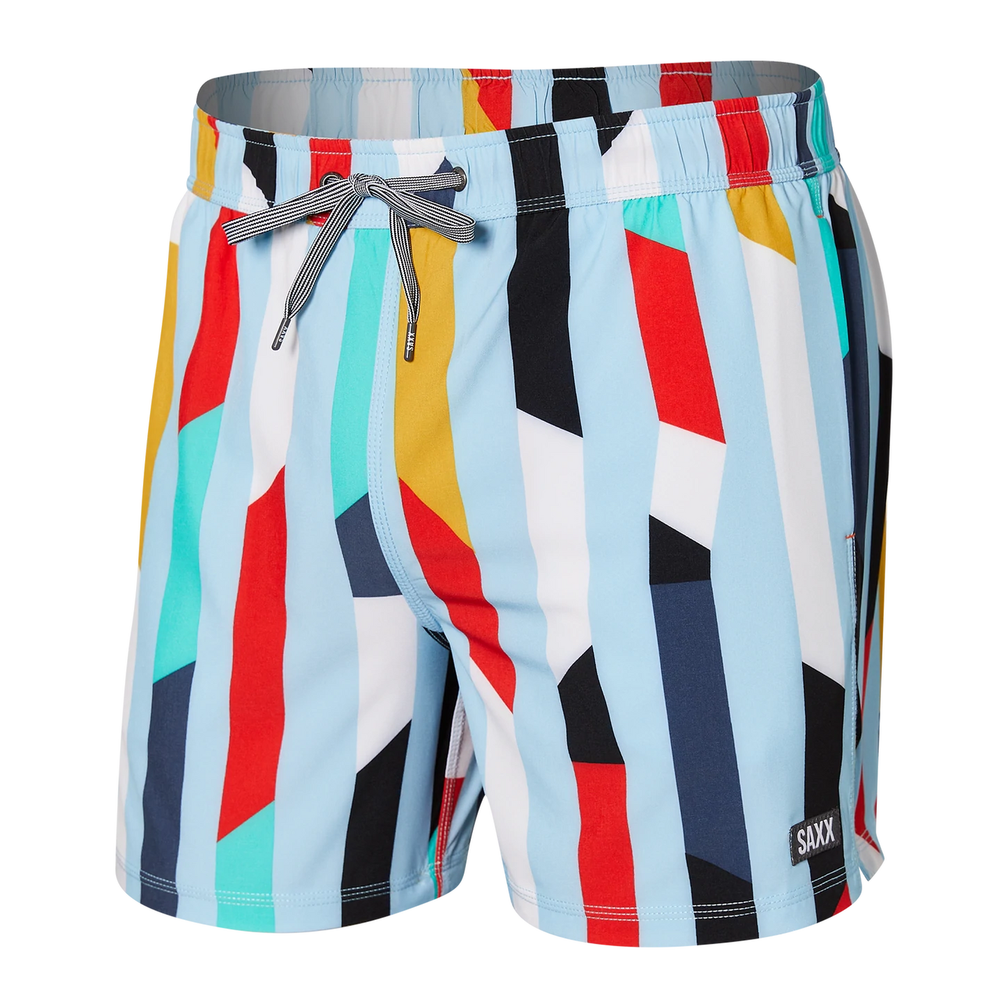 Oh Buoy 5" Swim Trunks - Cutwork Stripe