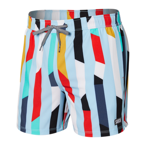 Oh Buoy 5" Swim Trunks - Cutwork Stripe