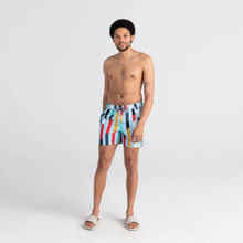 Load image into Gallery viewer, Oh Buoy 5&quot; Swim Trunks - Cutwork Stripe
